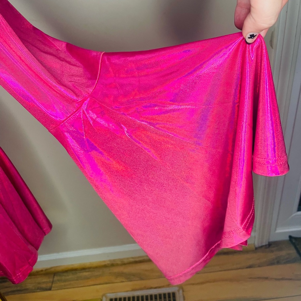 DOLLS KILL - CLUB EXX DAZZLER dress NWT hot metallic pink - Picture 5 of 15